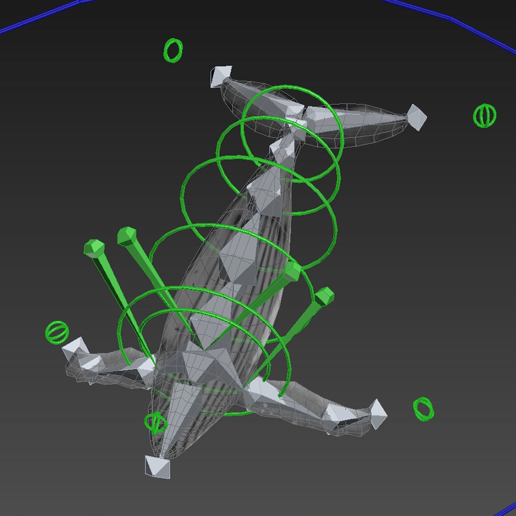 Humpback Whale Low-poly 3D model_10