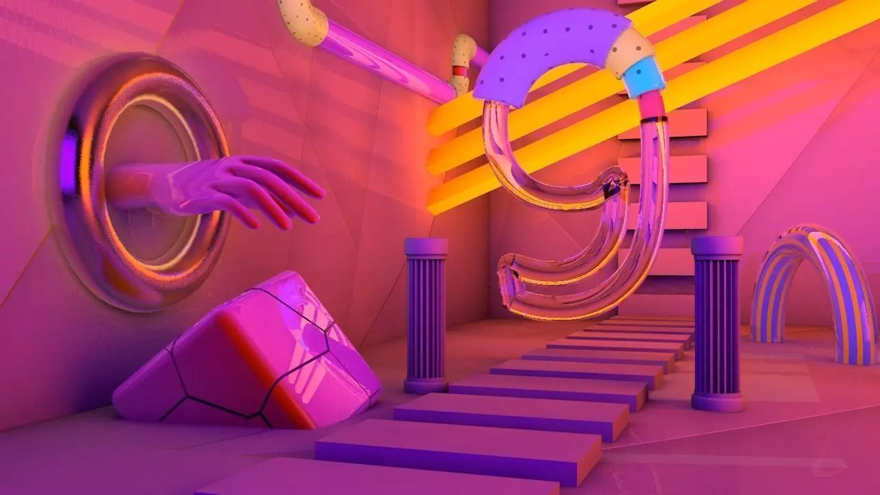 abstract animation Low-poly 3D model