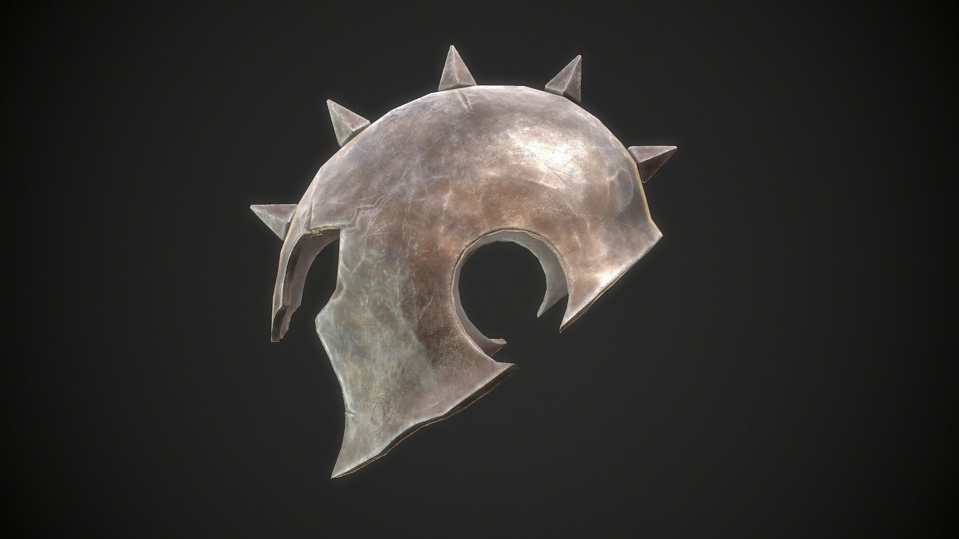 Orc Helmet 01 Low-poly 3D model_6