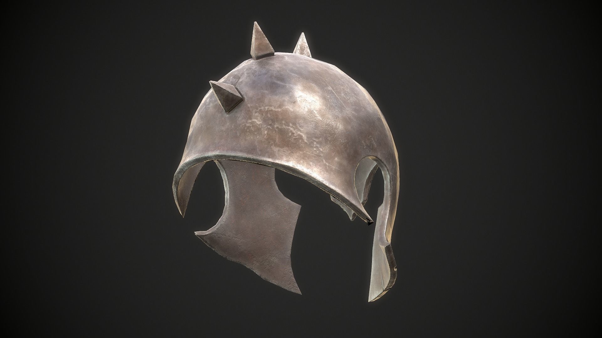 Orc Helmet 01 Low-poly 3D model_10