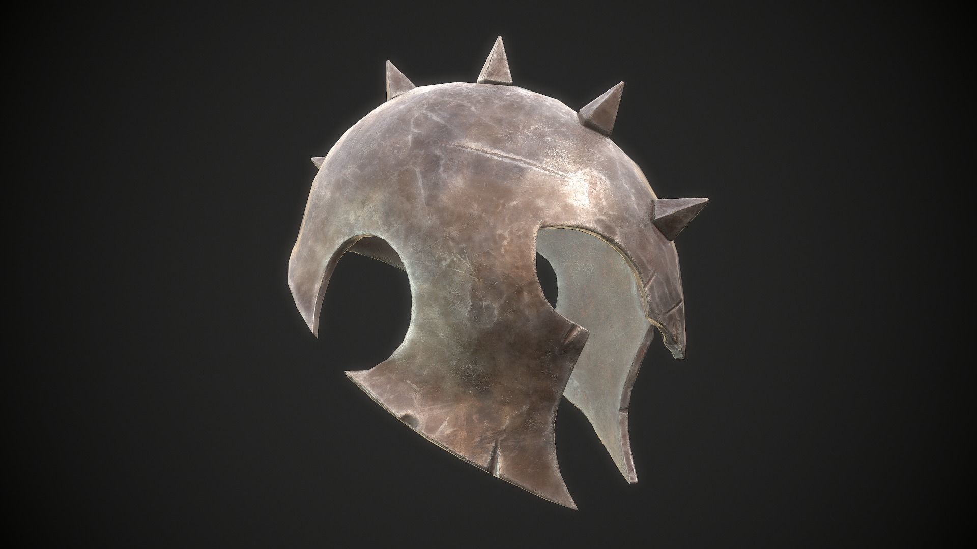 Orc Helmet 01 Low-poly 3D model_13