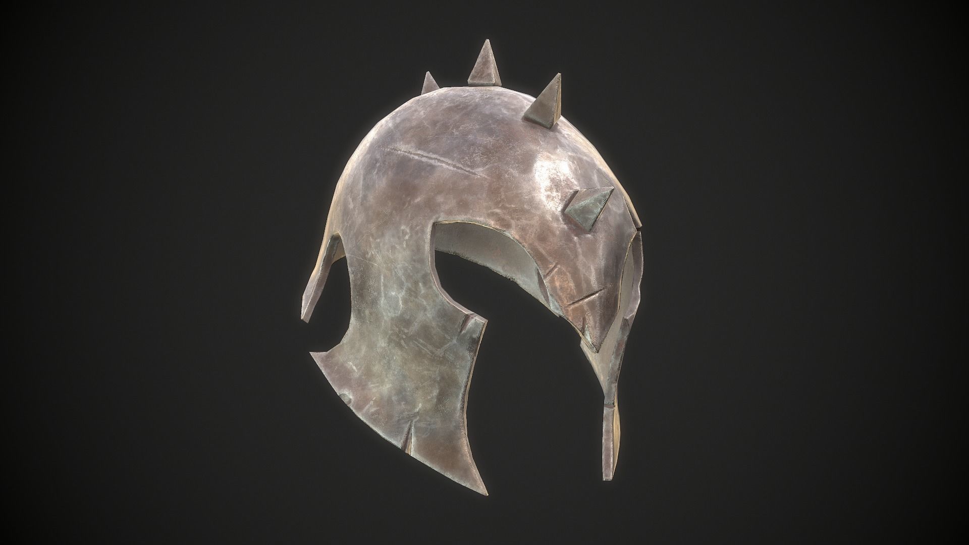 Orc Helmet 01 Low-poly 3D model_14