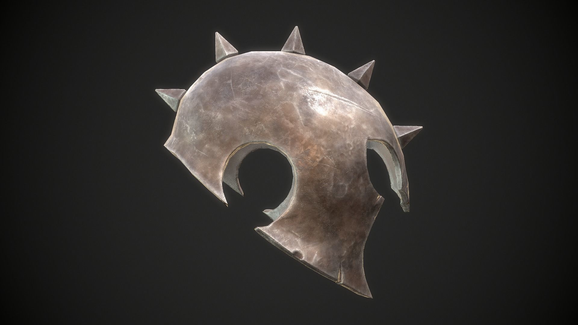Orc Helmet 01 Low-poly 3D model_12