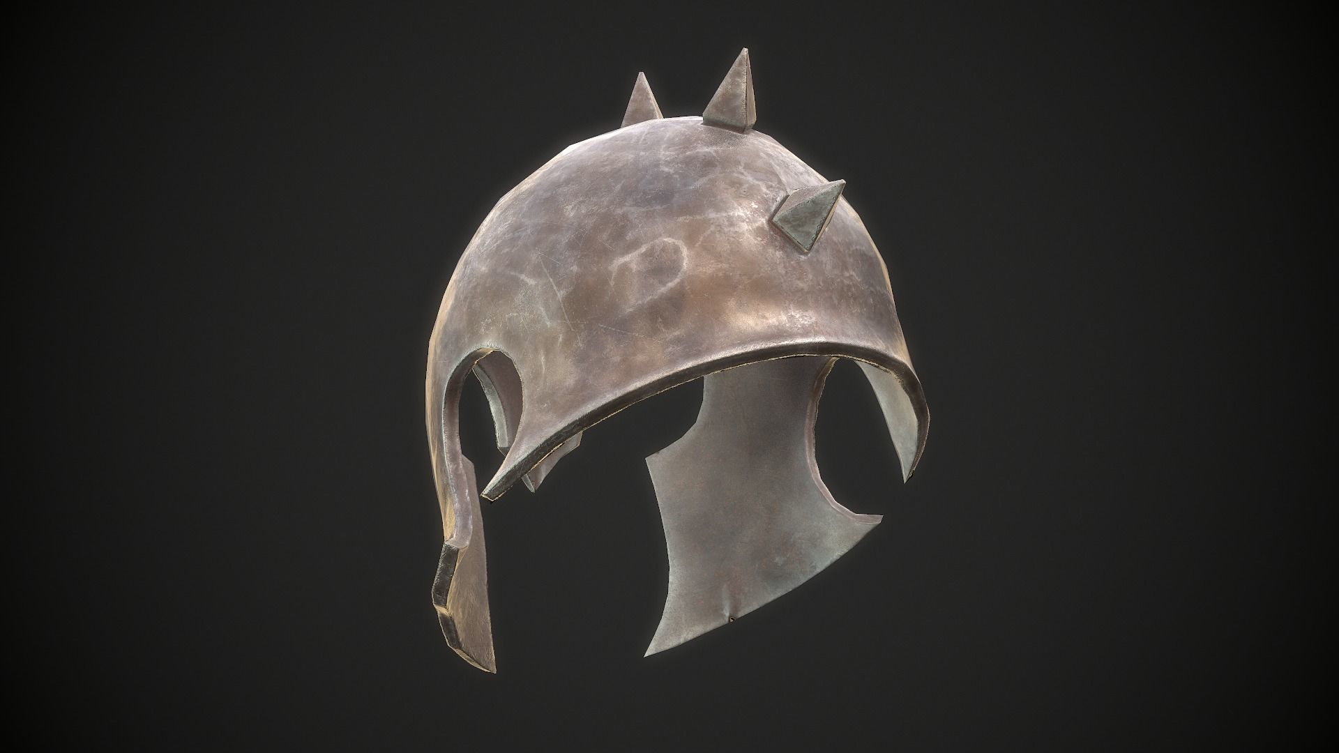 Orc Helmet 01 Low-poly 3D model_8