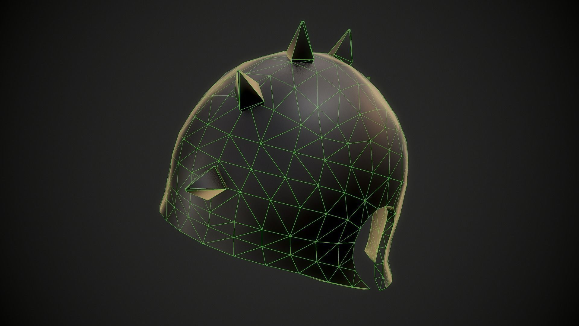 Orc Helmet 01 Low-poly 3D model_20