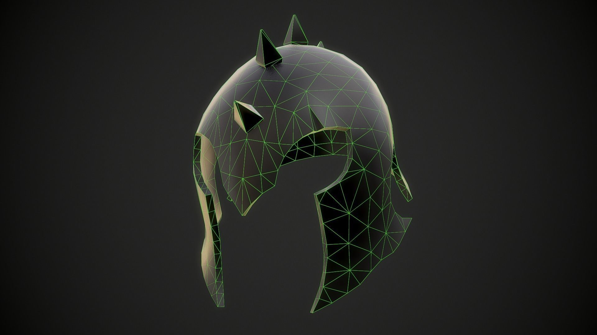 Orc Helmet 01 Low-poly 3D model_18