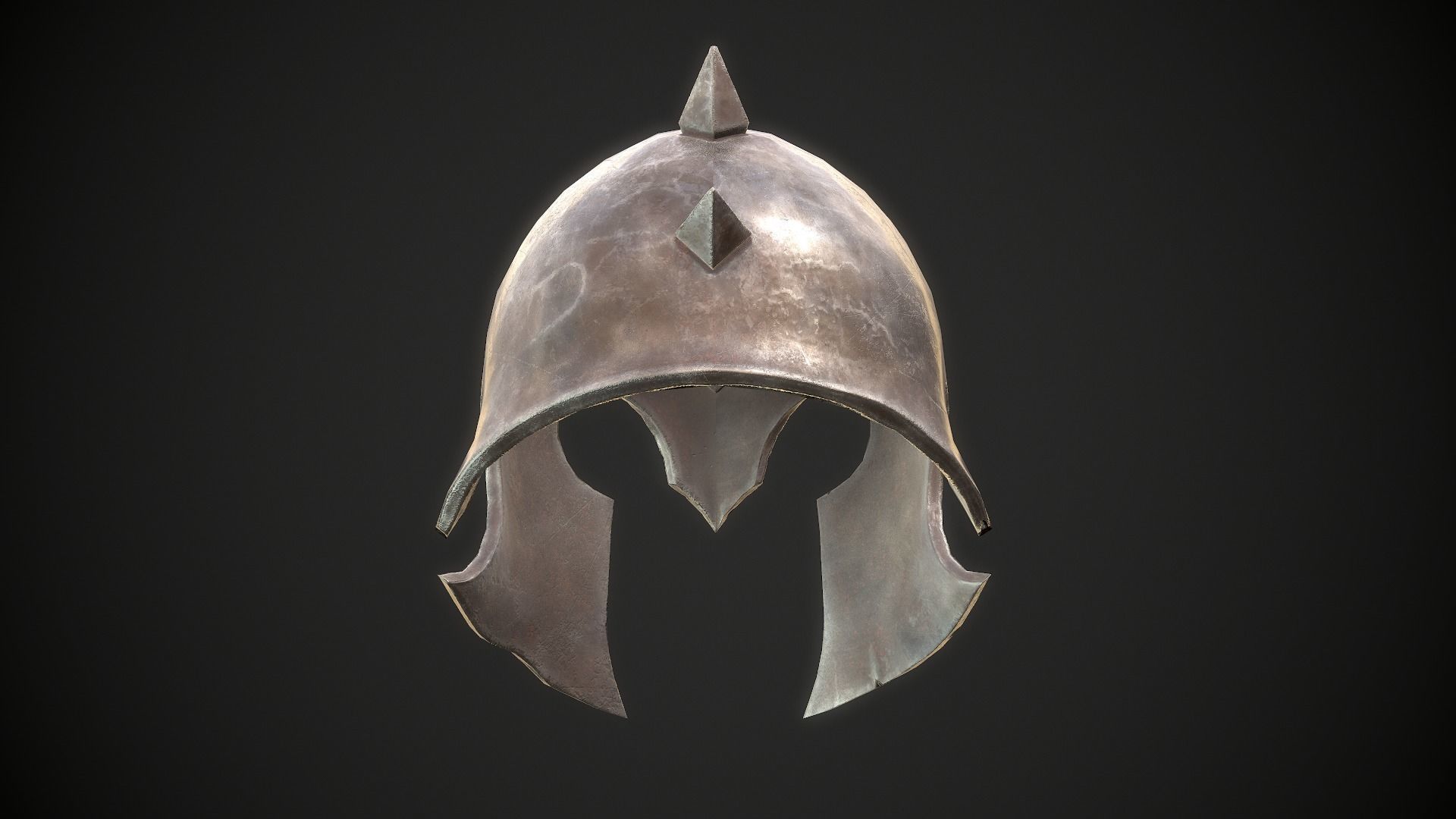 Orc Helmet 01 Low-poly 3D model_9