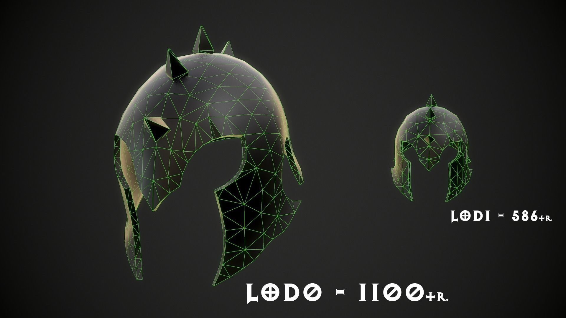 Orc Helmet 01 Low-poly 3D model_17