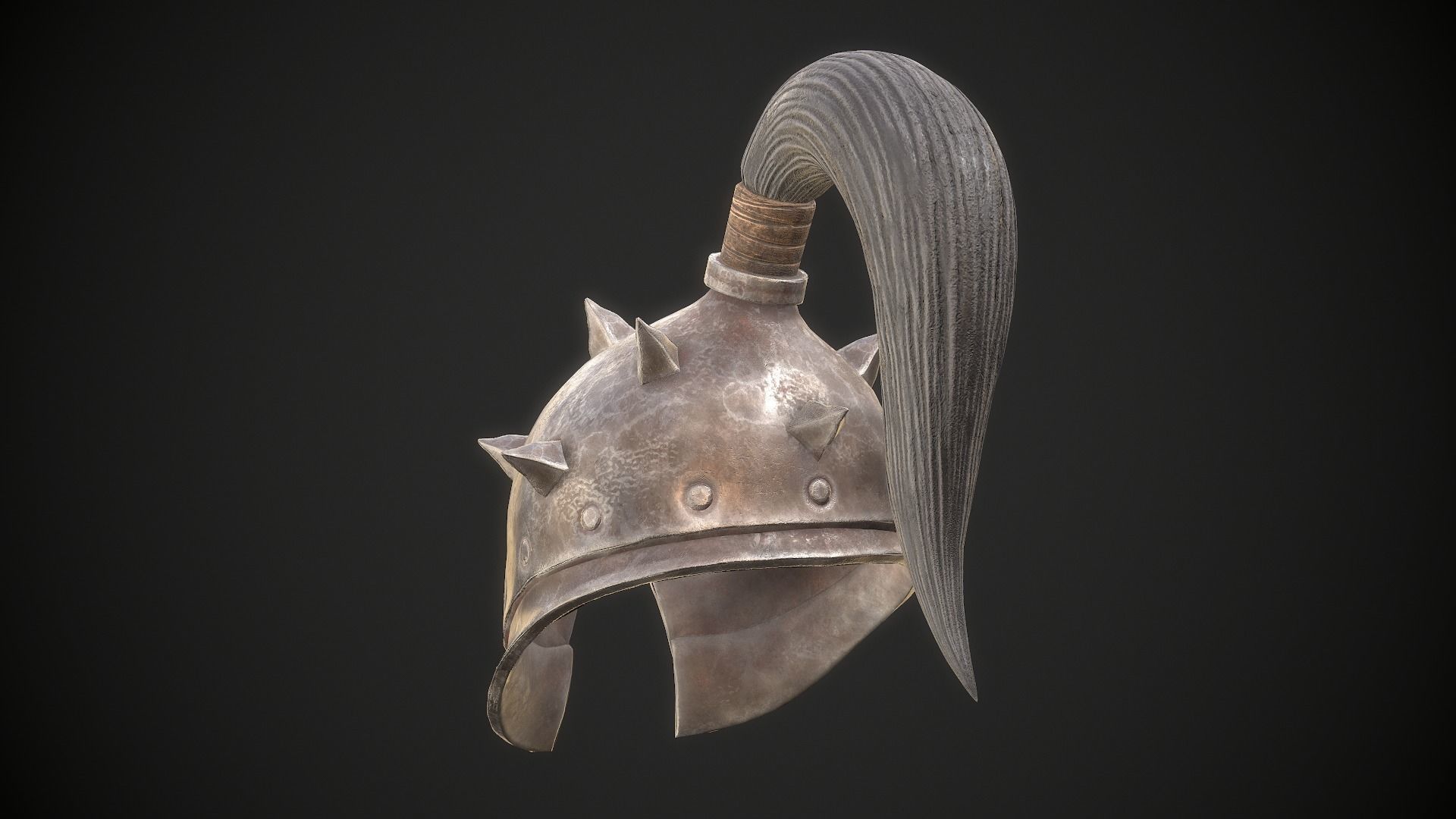 Orc Helmet 02 Low-poly 3D model_8