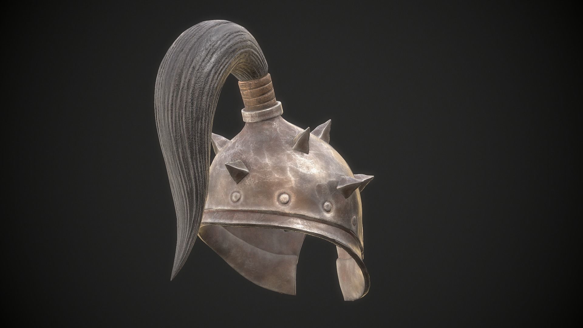 Orc Helmet 02 Low-poly 3D model_10