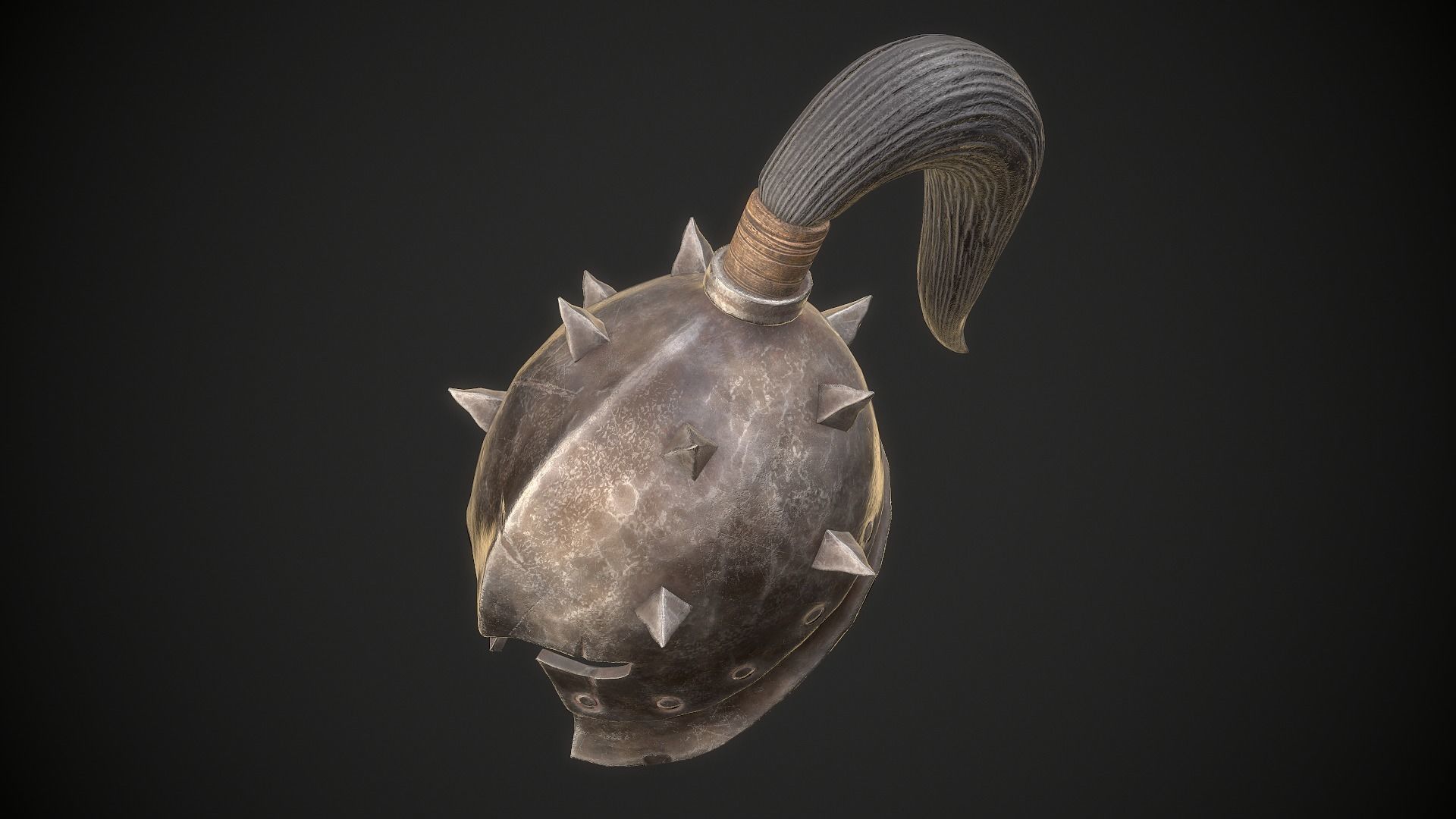 Orc Helmet 02 Low-poly 3D model_15