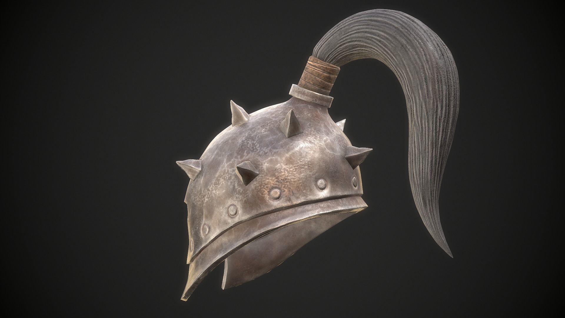 Orc Helmet 02 Low-poly 3D model_7