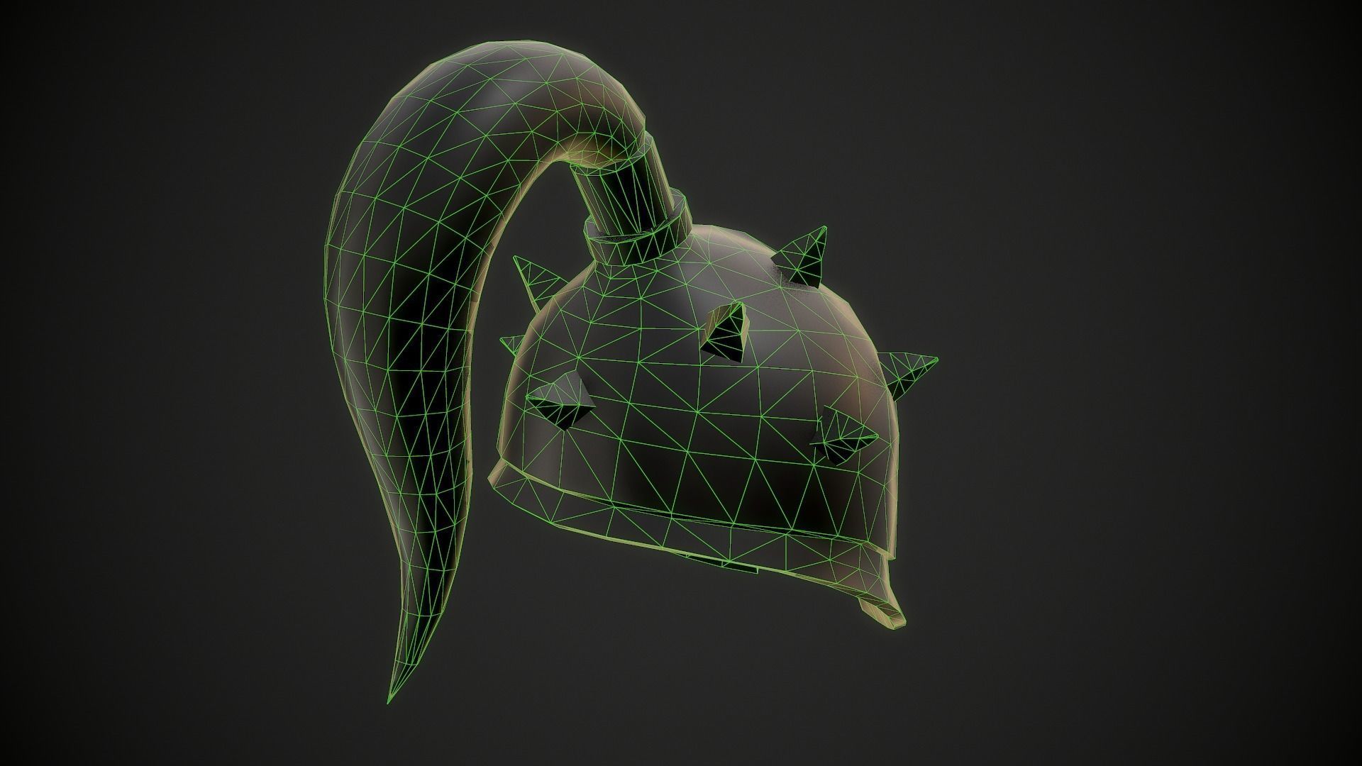 Orc Helmet 02 Low-poly 3D model_20