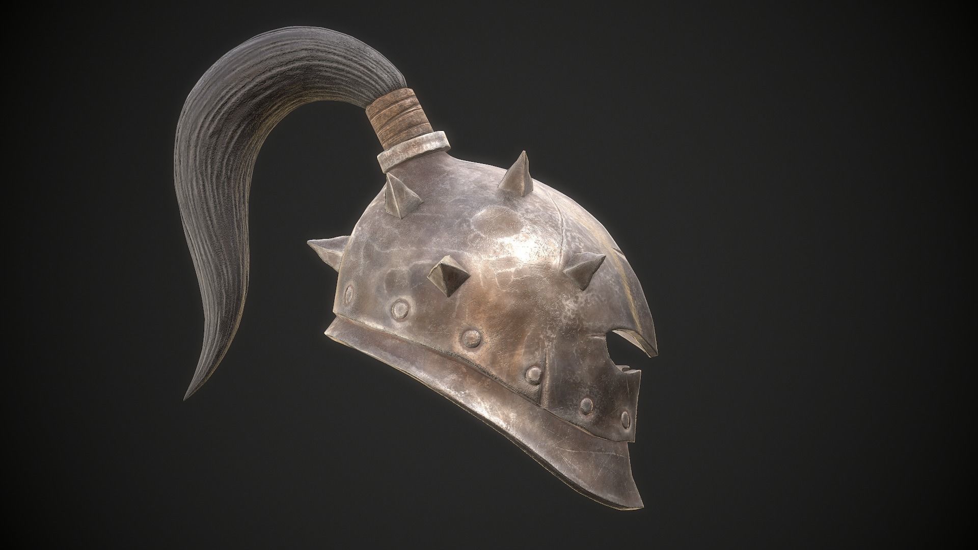Orc Helmet 02 Low-poly 3D model_12