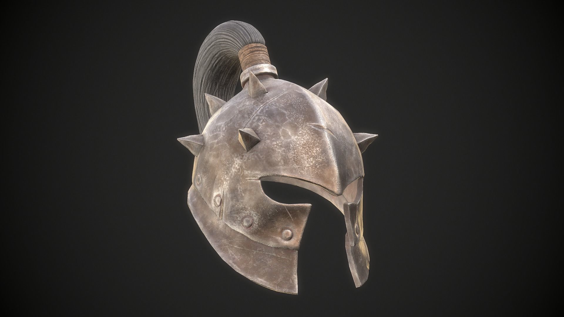 Orc Helmet 02 Low-poly 3D model_14