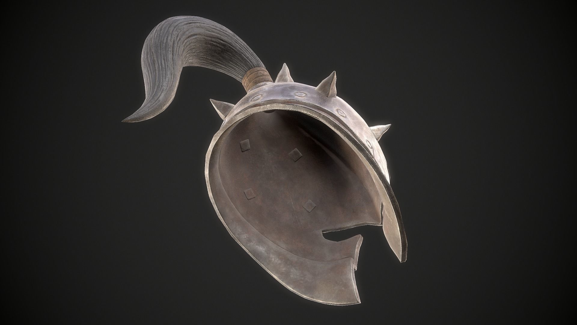Orc Helmet 02 Low-poly 3D model_16