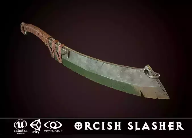 Orcish Slasher 1 Low-poly 3D model