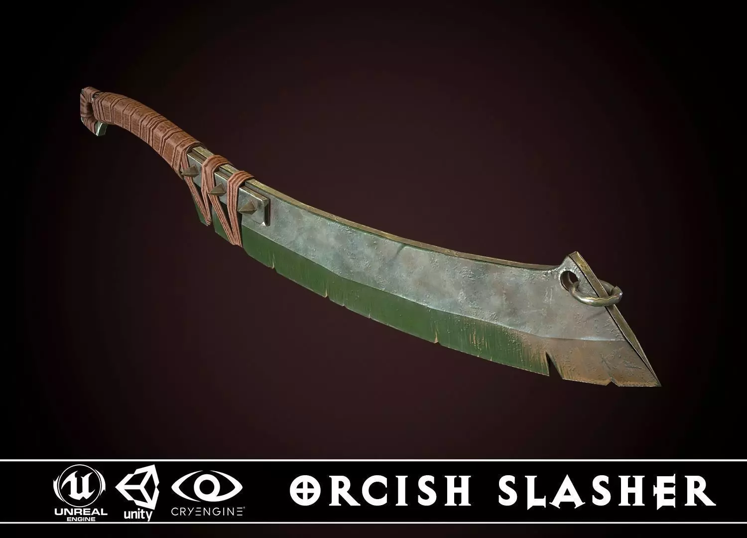 Orcish Slasher 1 Low-poly 3D model_0