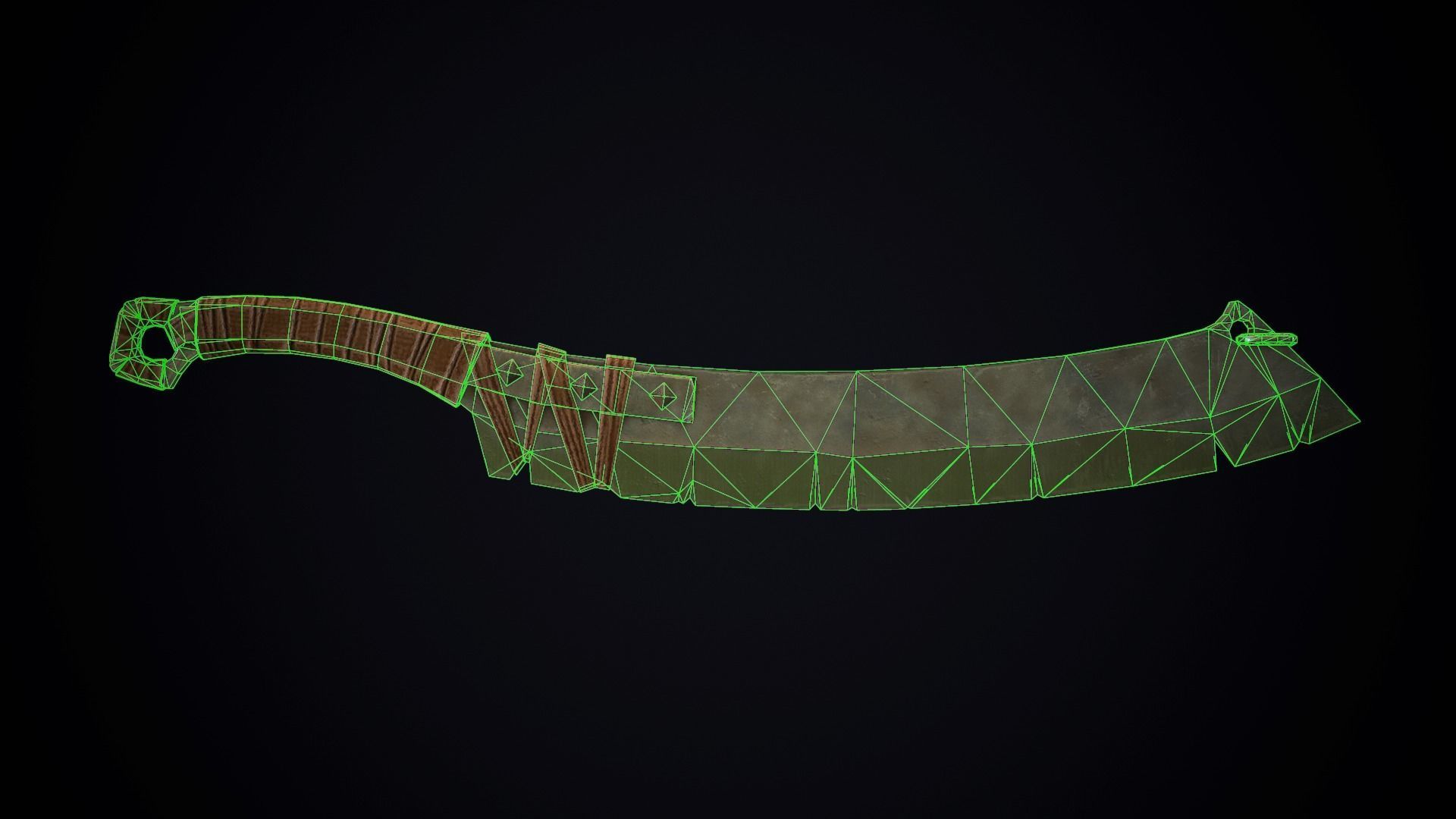 Orcish Slasher 1 Low-poly 3D model_4