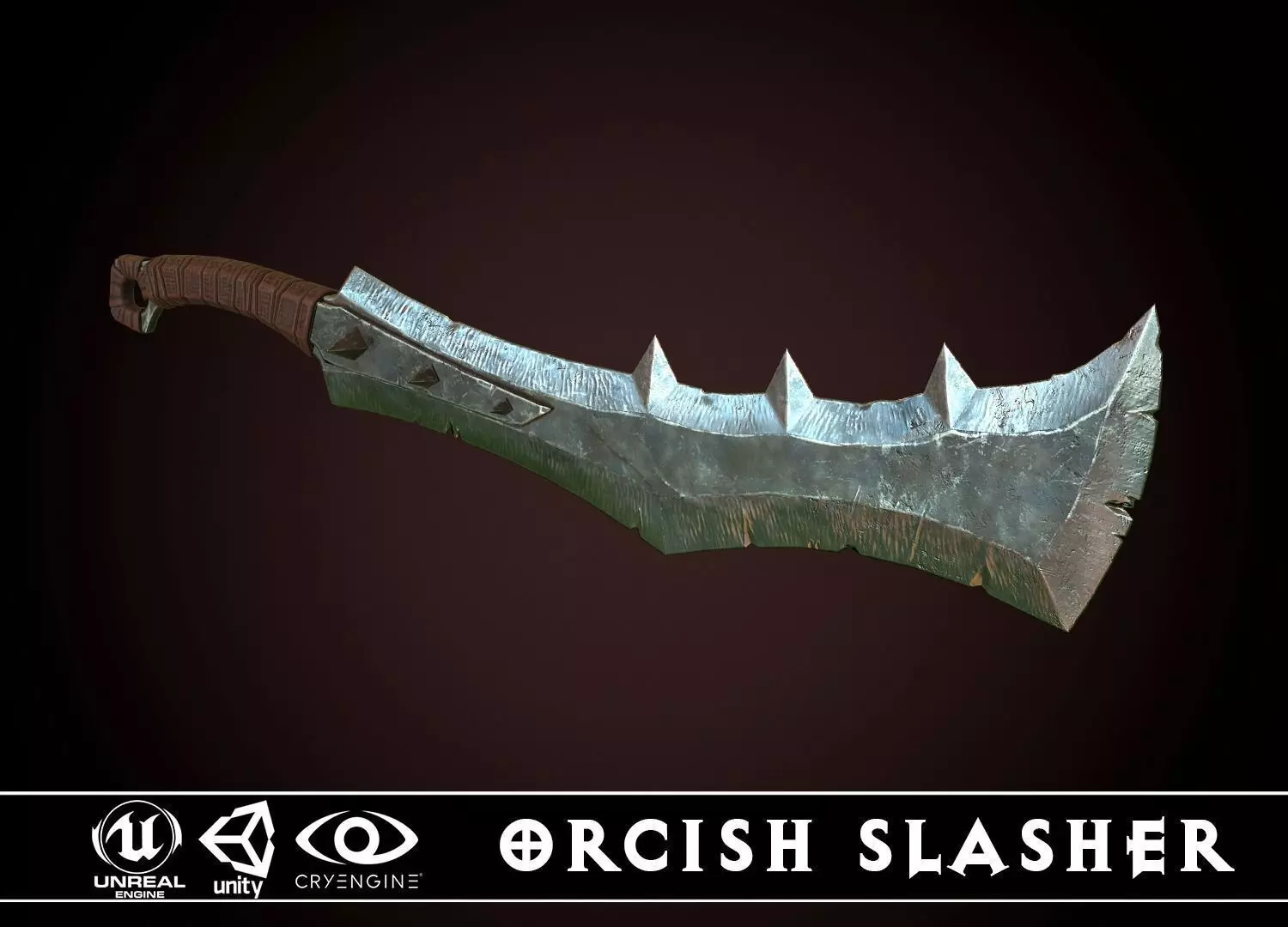 Orcish Slasher 2 Low-poly 3D model_0