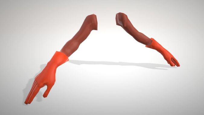 arms gloves with animation Free low-poly 3D model