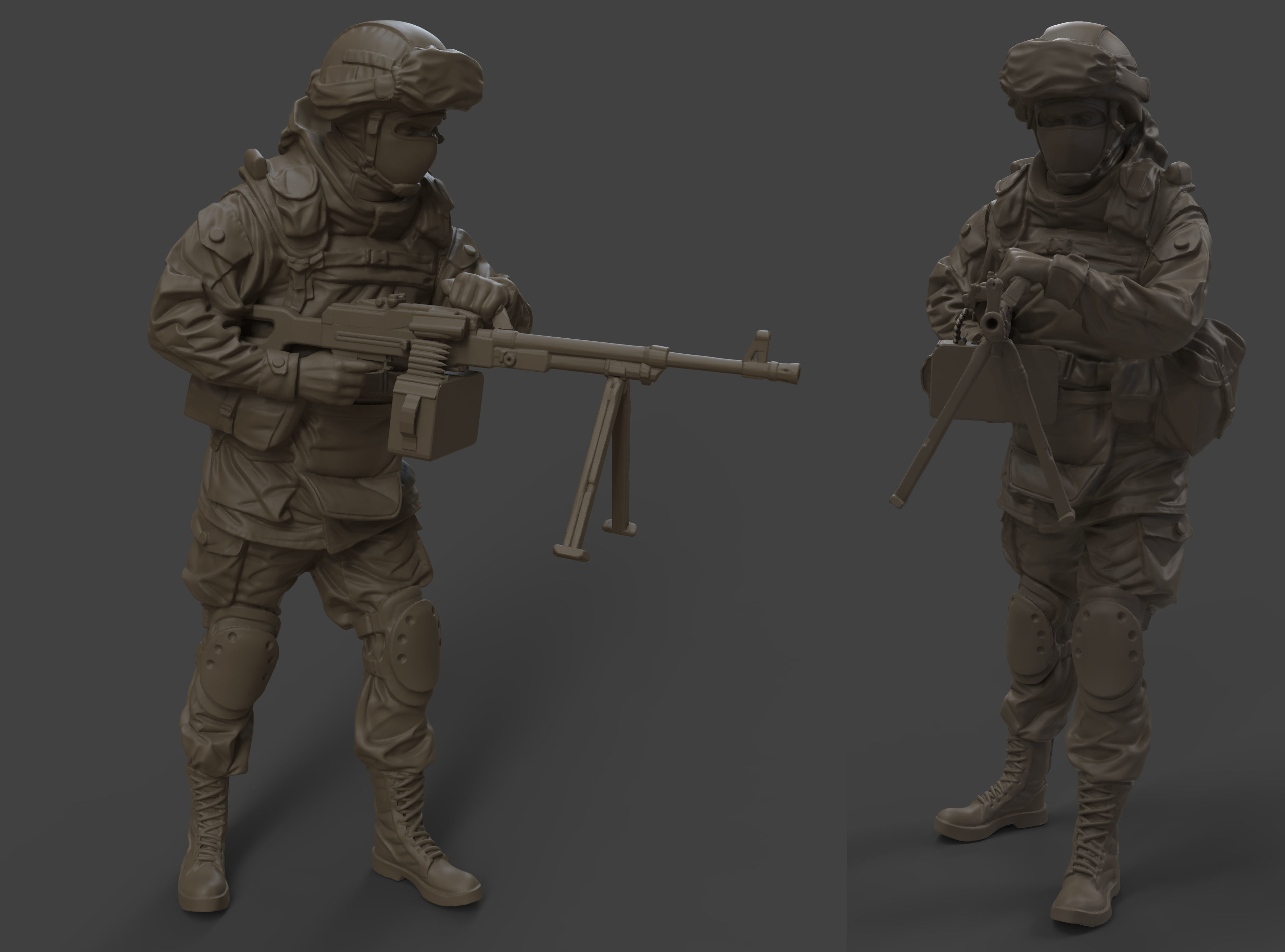 Soldier toy with machine gun 3D print model_3