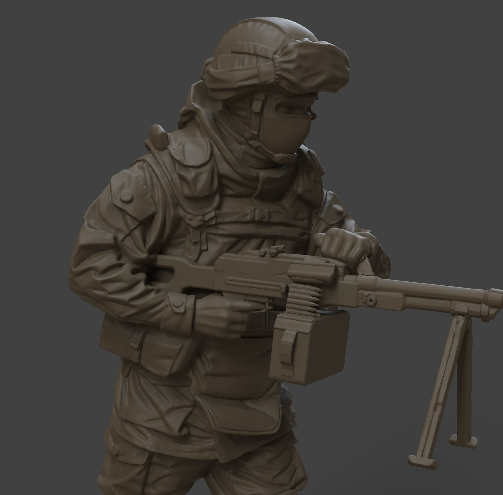 Soldier toy with machine gun 3D print model_2