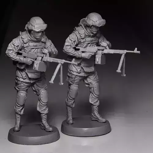Soldier toy with machine gun 3D print model