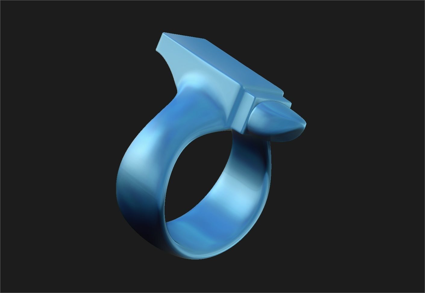 Anvil Ring 3D print model_11
