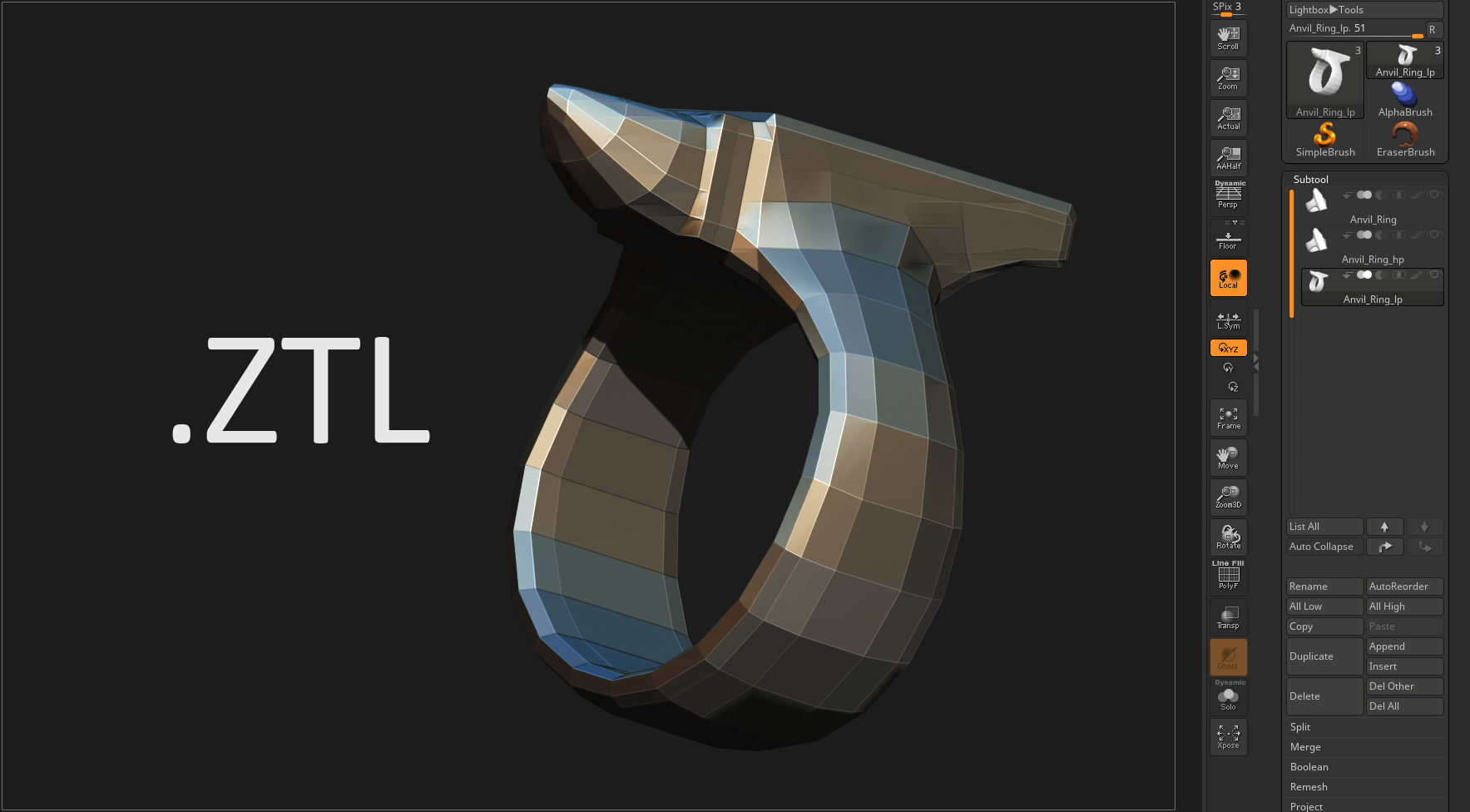 Anvil Ring 3D print model_7