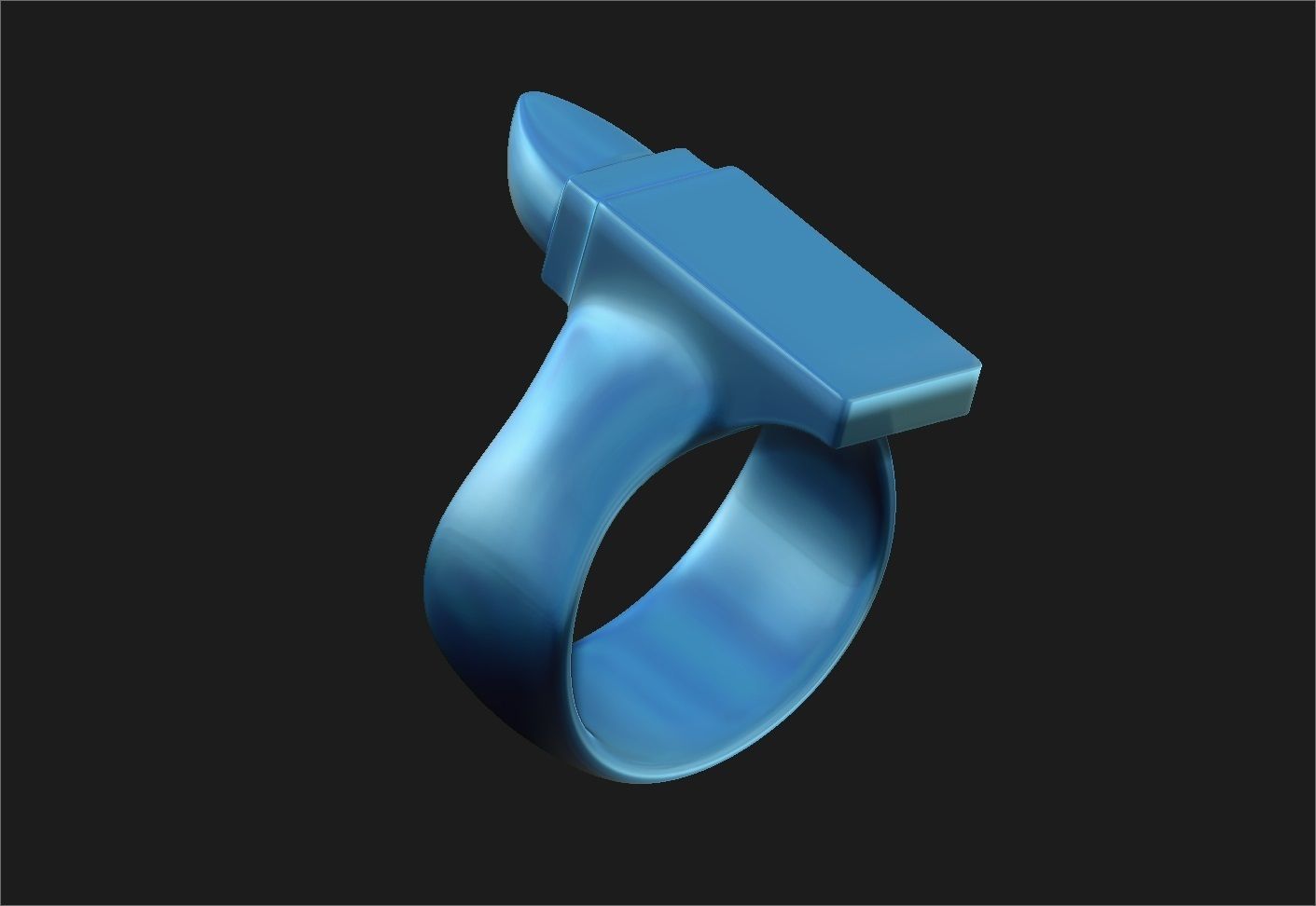 Anvil Ring 3D print model_10