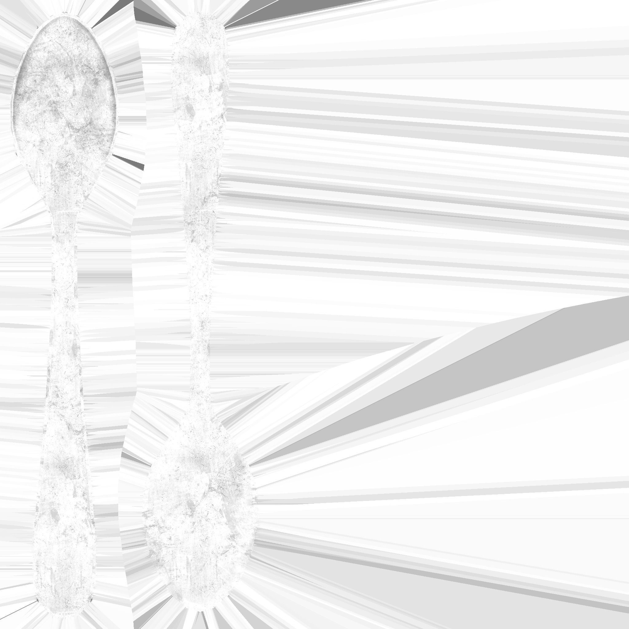 Spoon Low-poly 3D model_7