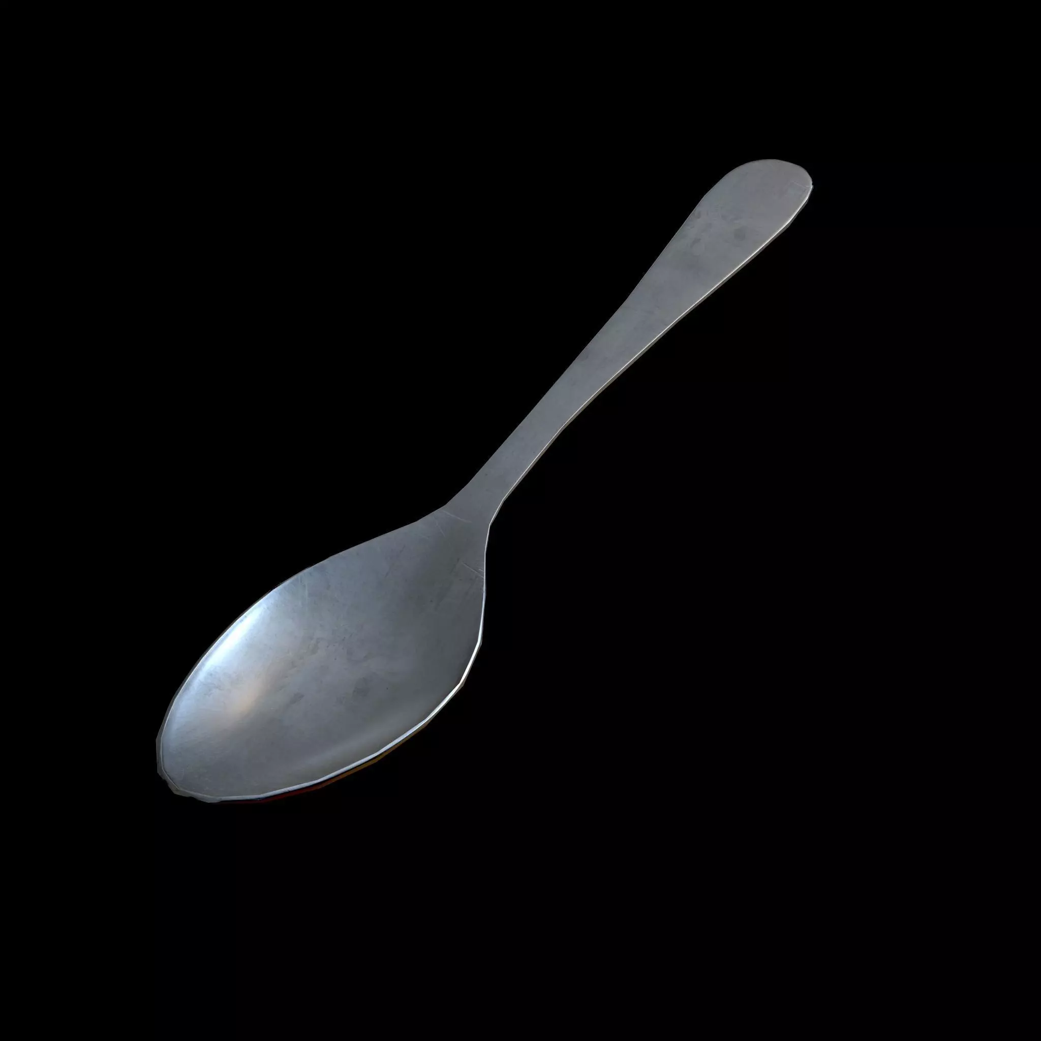 Spoon Low-poly 3D model_0