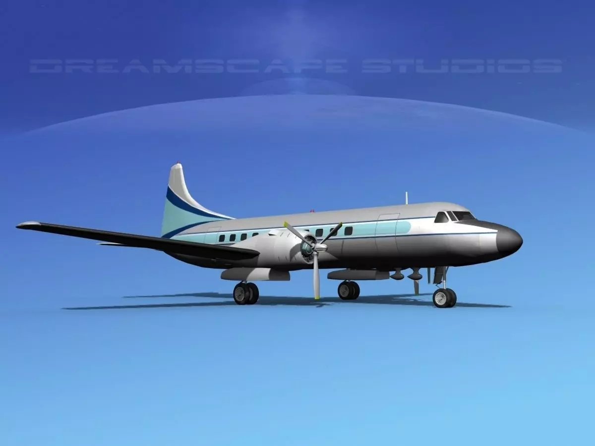 Convair CV-340 Private 4 3D model