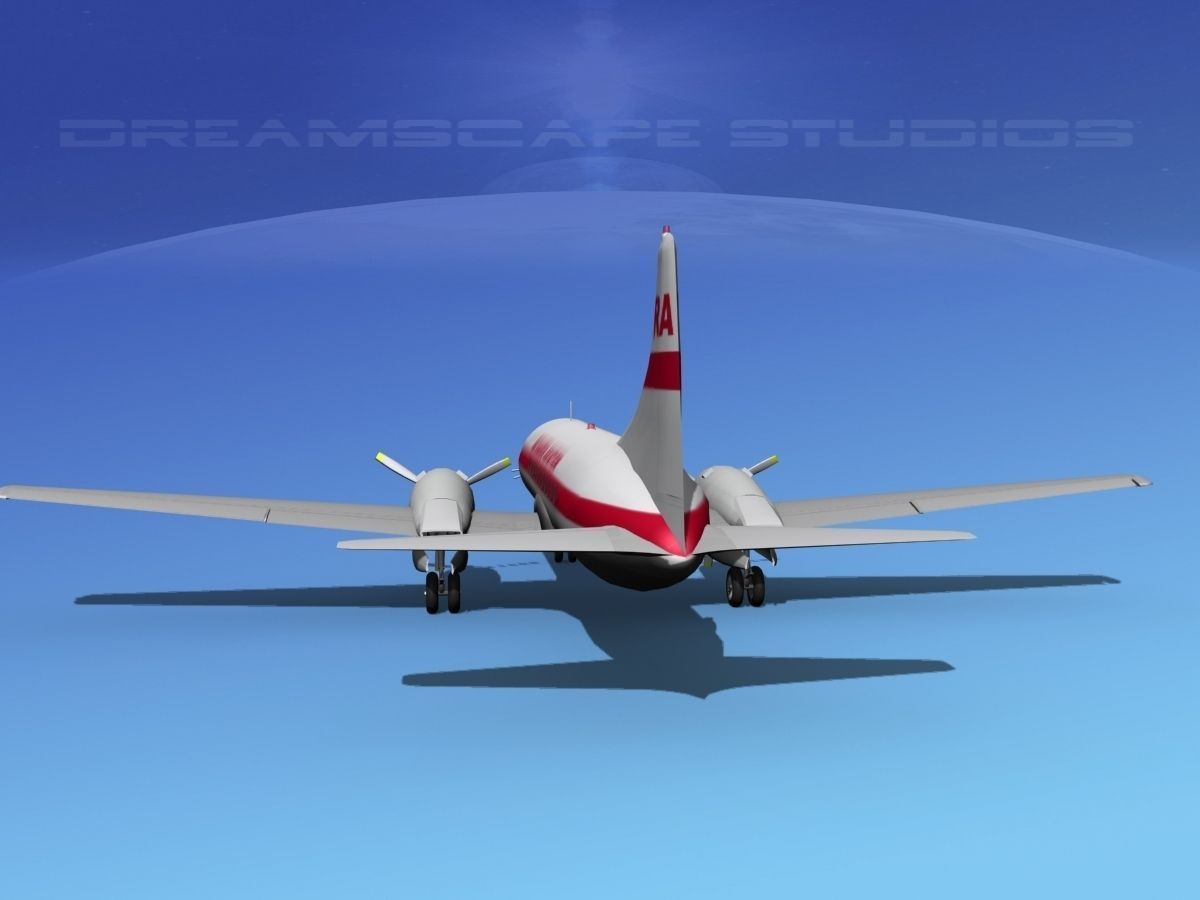 Convair CV-340 Richards Aviation 3D model_6