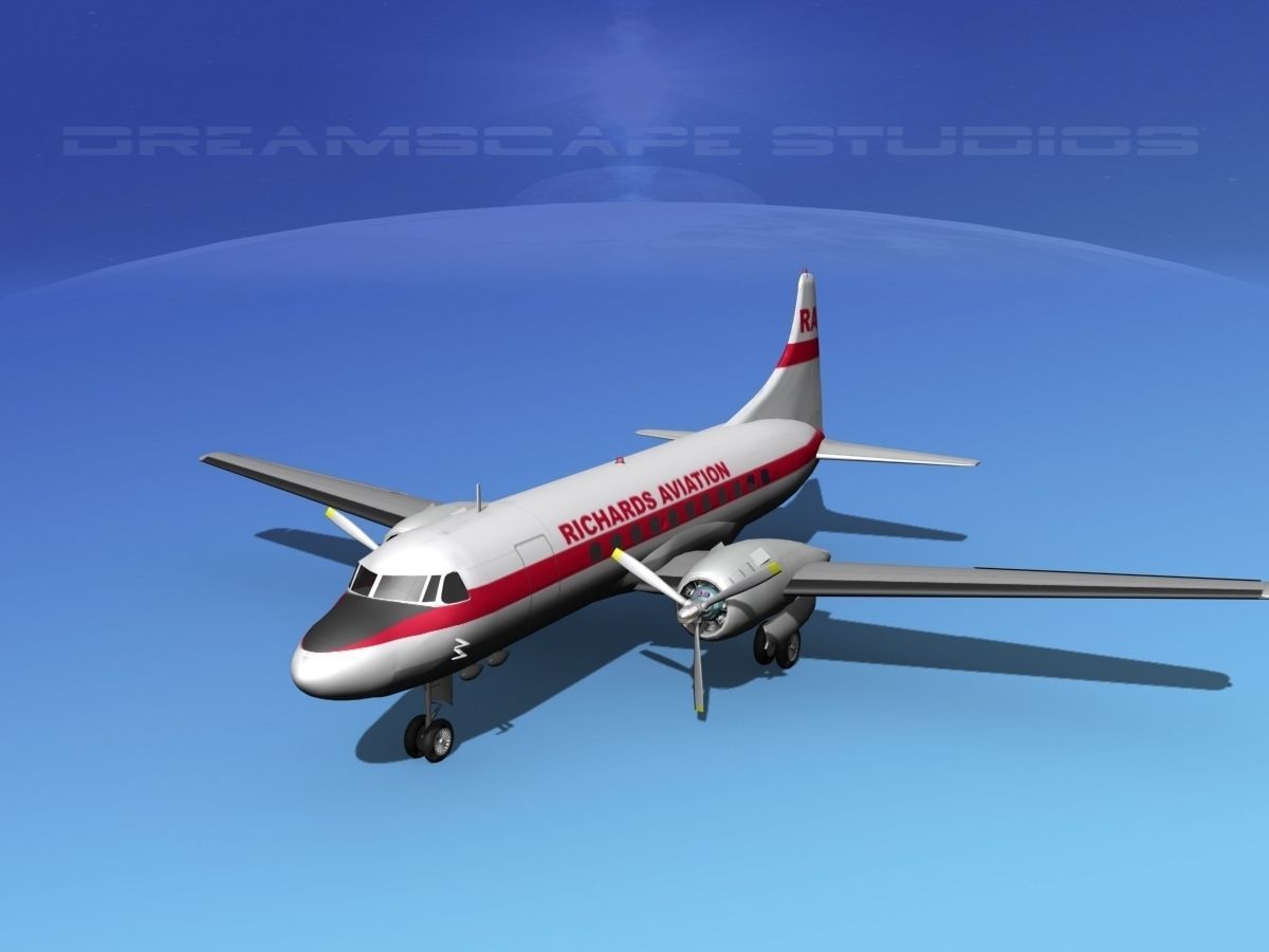Convair CV-340 Richards Aviation 3D model_9