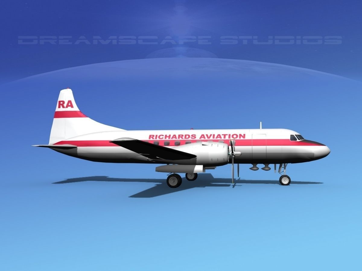 Convair CV-340 Richards Aviation 3D model_1