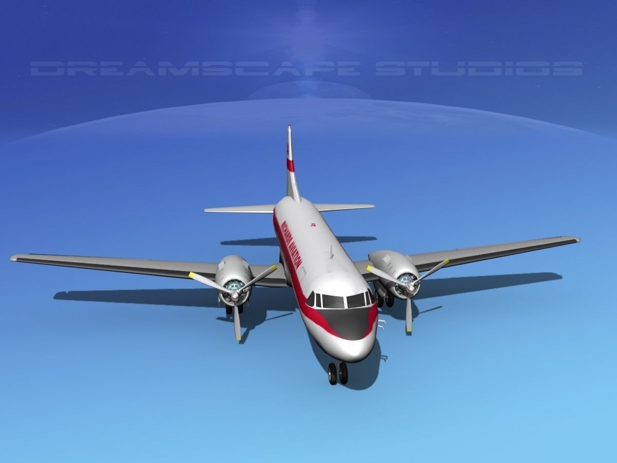 Convair CV-340 Richards Aviation 3D model_8