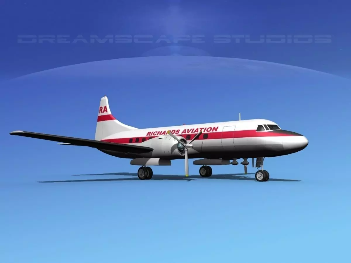 Convair CV-340 Richards Aviation 3D model_0