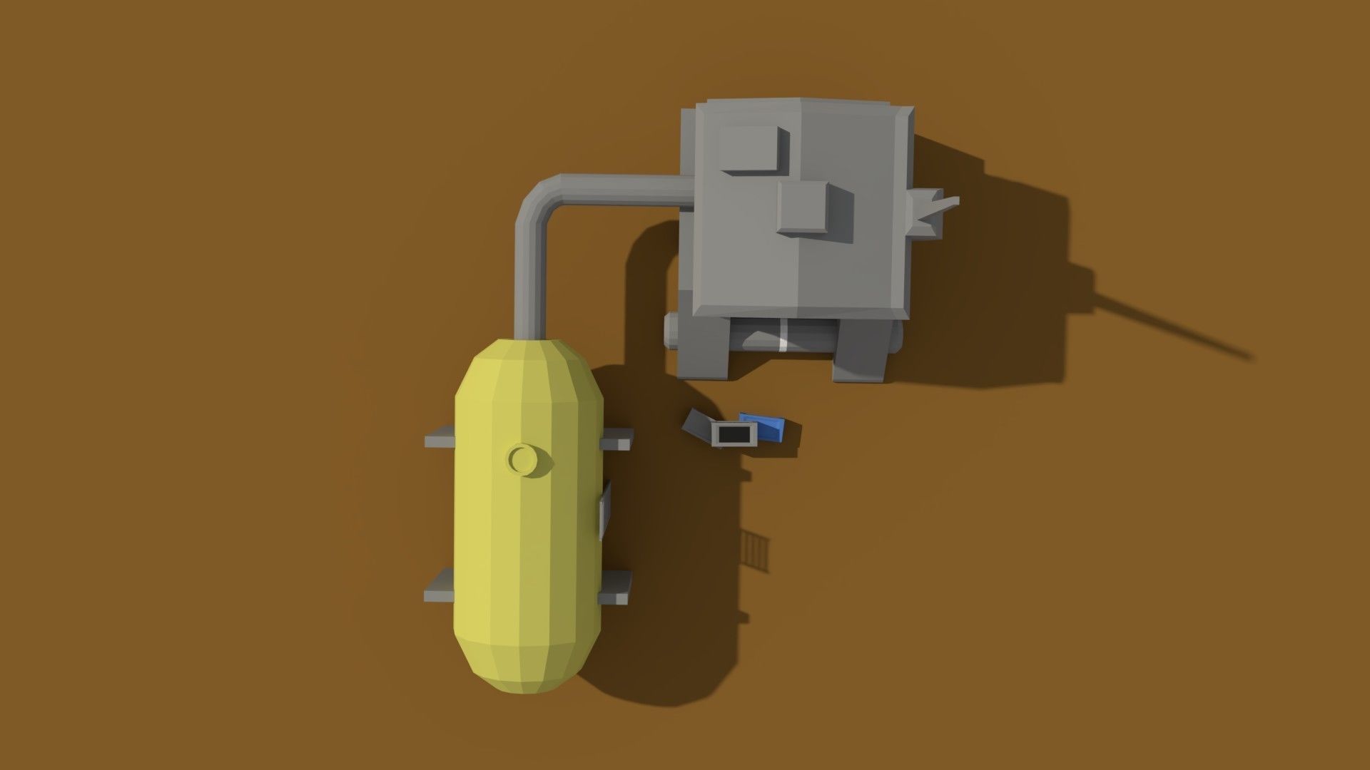 Low Poly Scifi Generator Low-poly 3D model_3