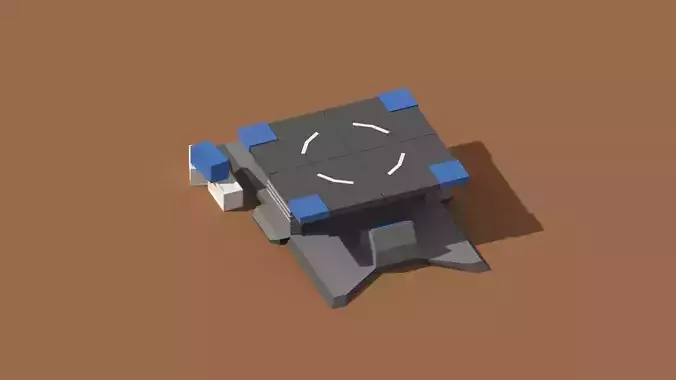 Low Poly Scifi Loading Pad