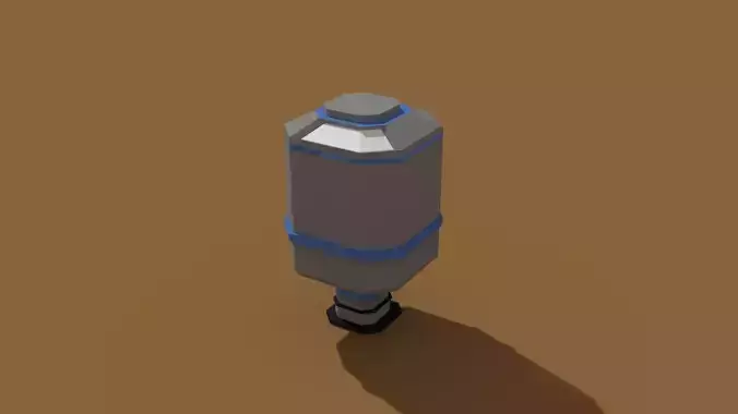 Low Poly Scifi Silo