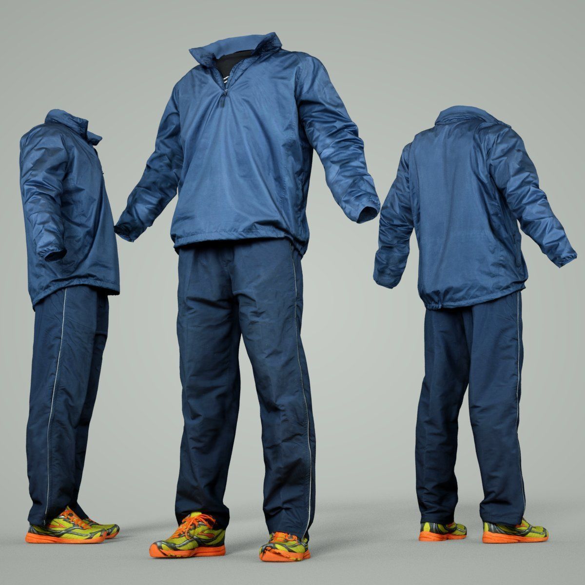 Male Sports Outfit 23 Trainer Footwear Low-poly 3D model_8
