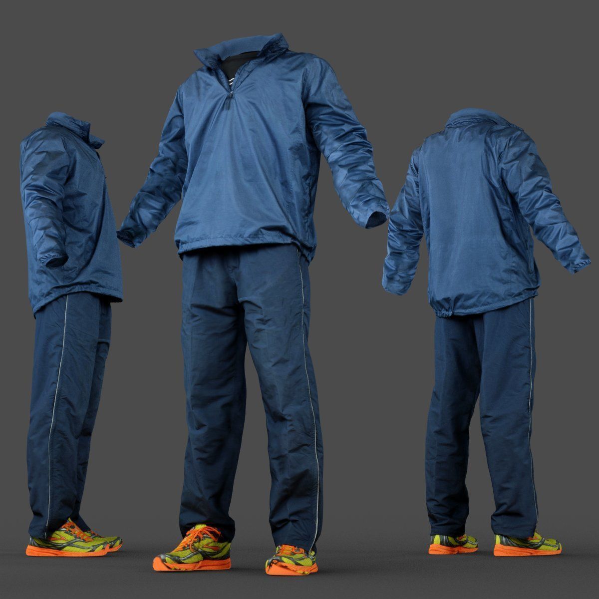 Male Sports Outfit 23 Trainer Footwear Low-poly 3D model_2