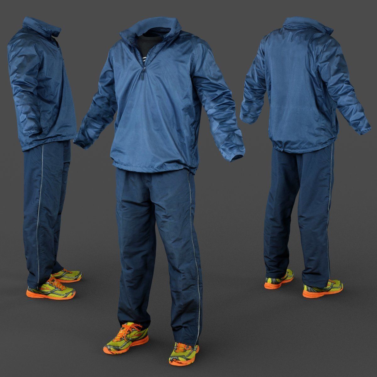 Male Sports Outfit 23 Trainer Footwear Low-poly 3D model_4