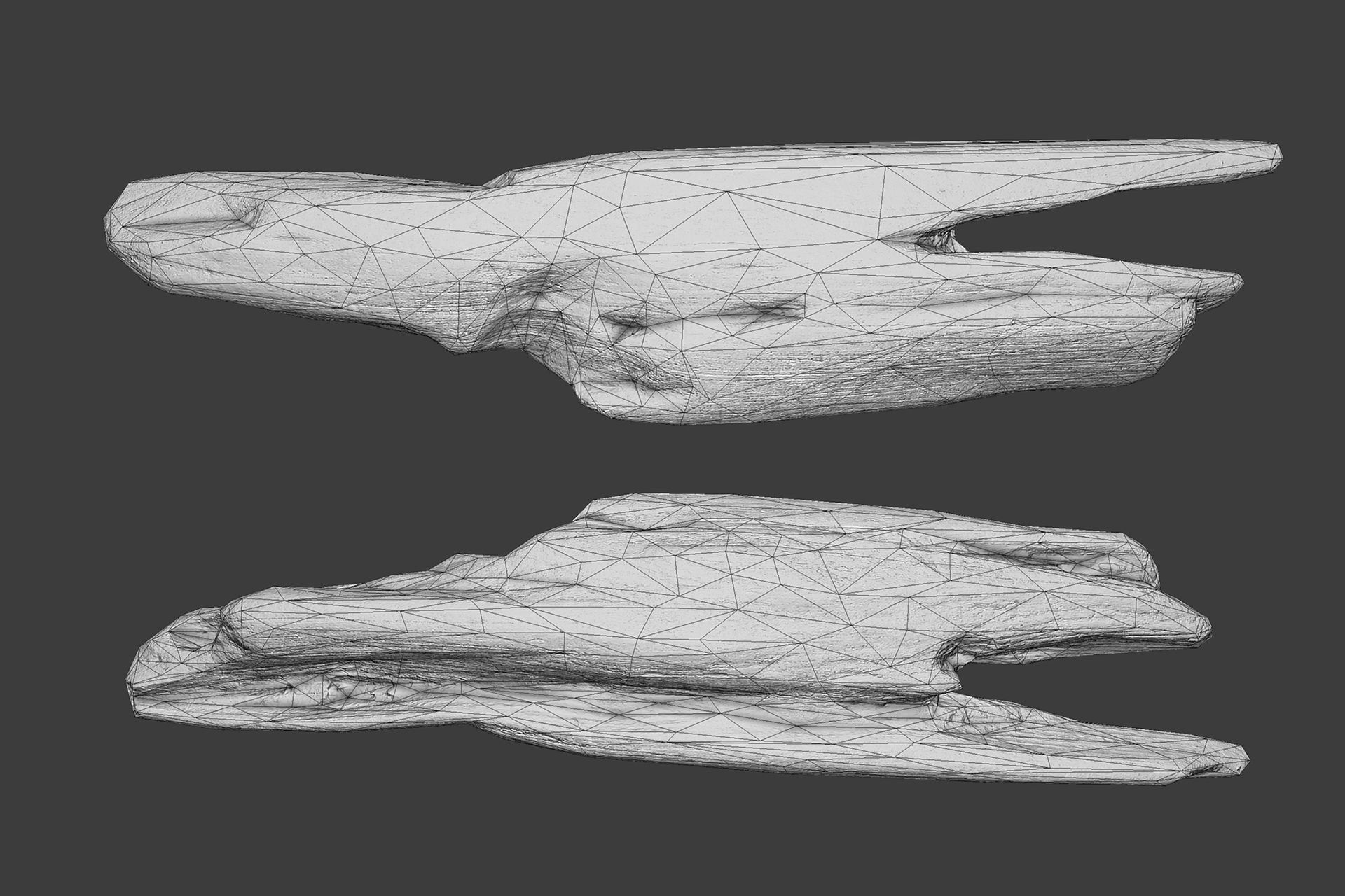 Scanned Logs Planks Sticks and Stumps Low-poly 3D model_48