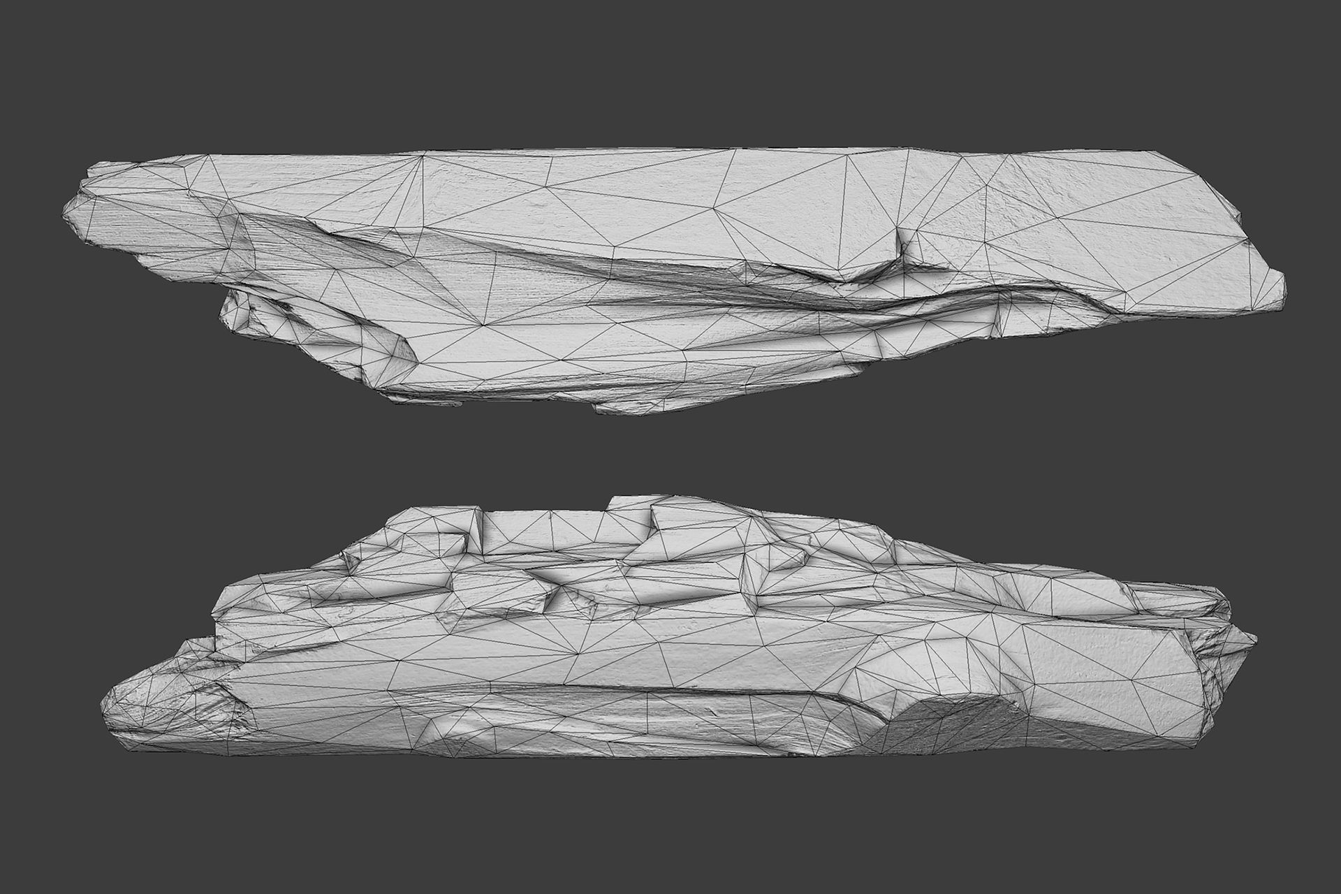 Scanned Logs Planks Sticks and Stumps Low-poly 3D model_46