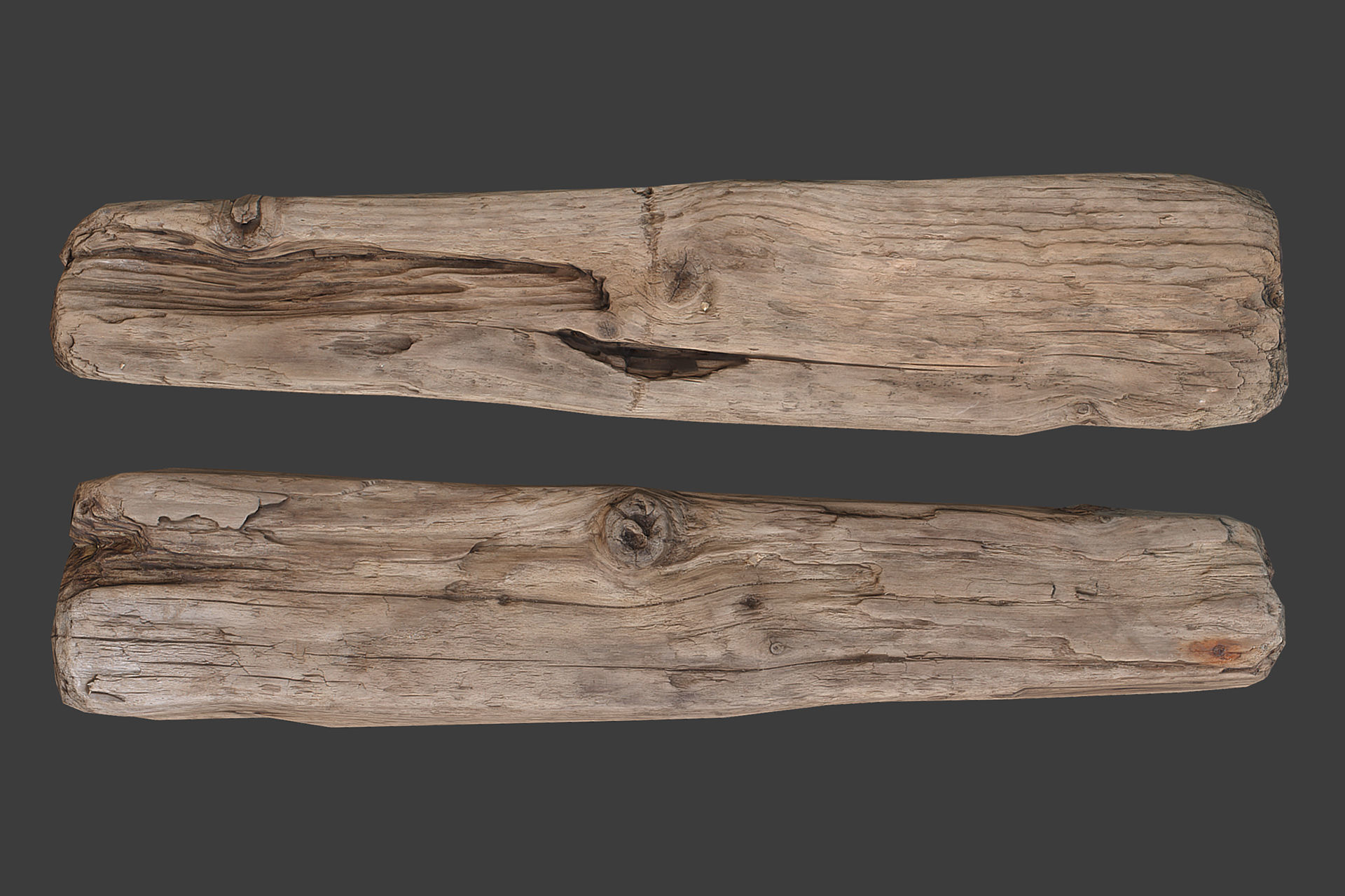 Scanned Logs Planks Sticks and Stumps Low-poly 3D model_28