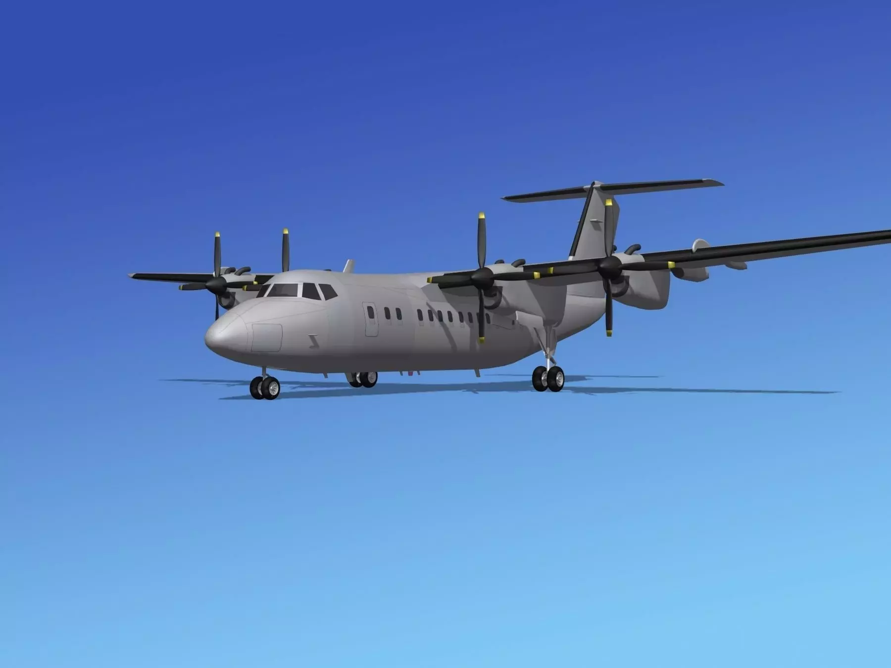 Dehavilland DHC-7 Bare Metal 3D model