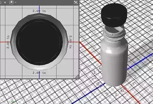 Bottle 3D Model with hole in it